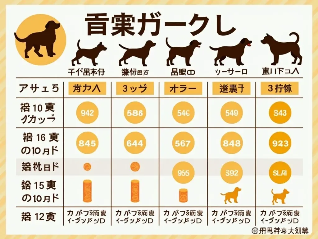 中型犬ご飯量表