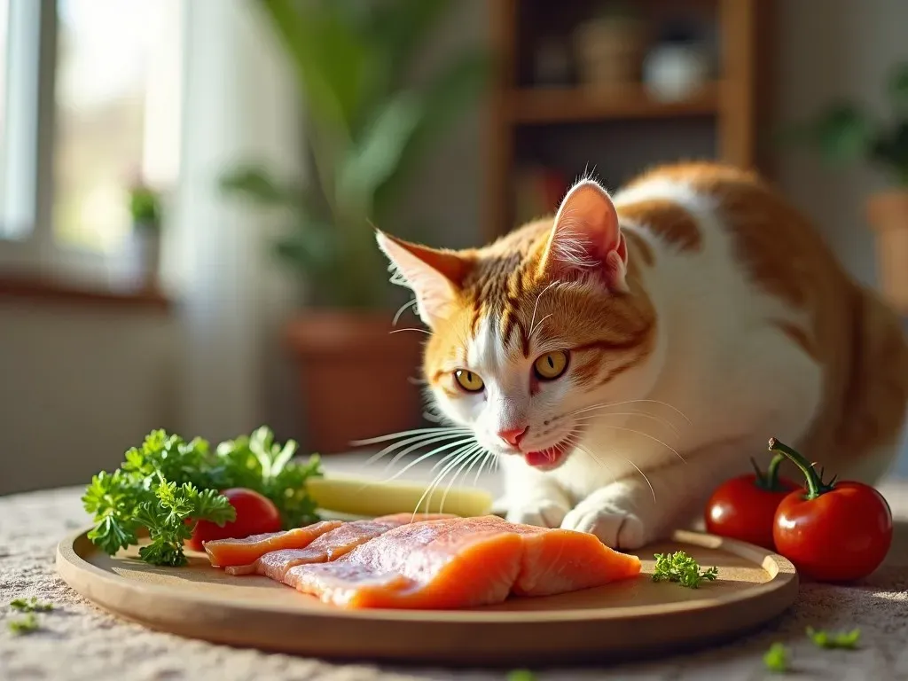 健康的な食事の猫