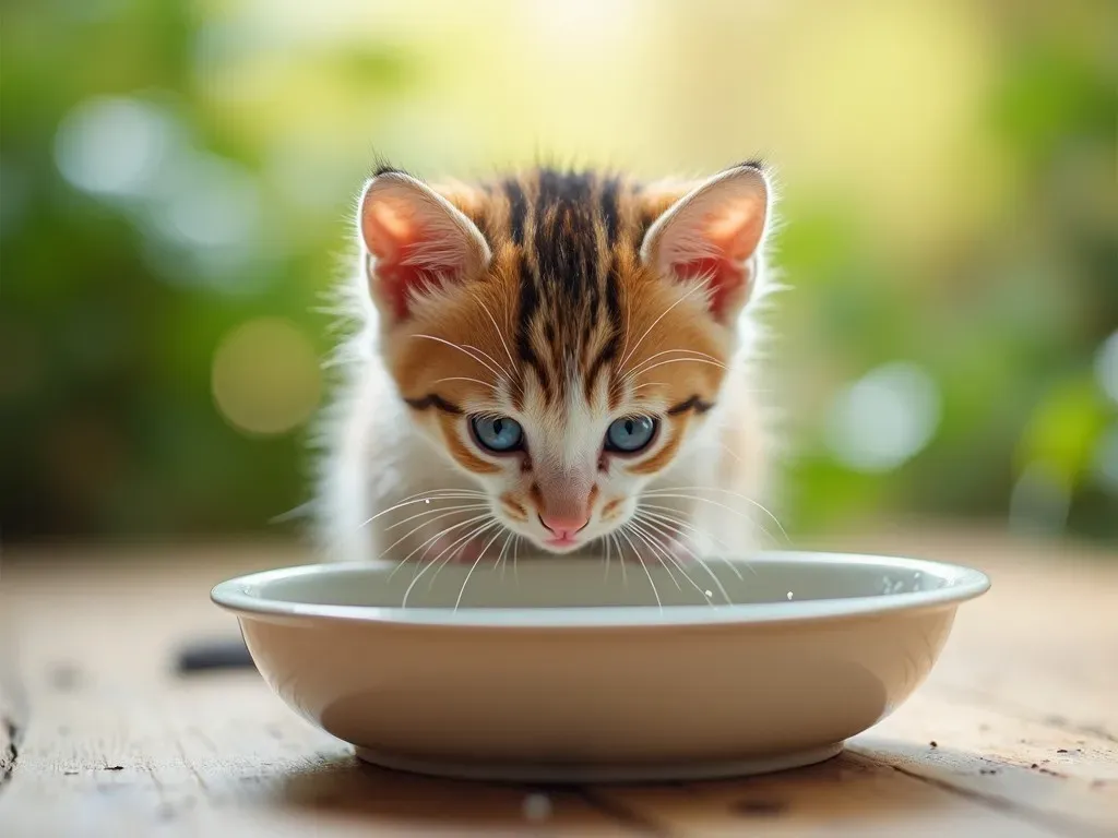 子猫が水を飲む時期