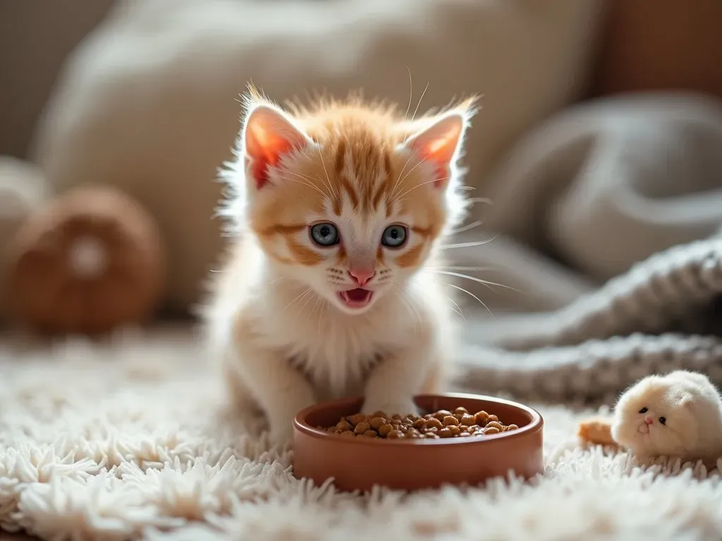 子猫と食事