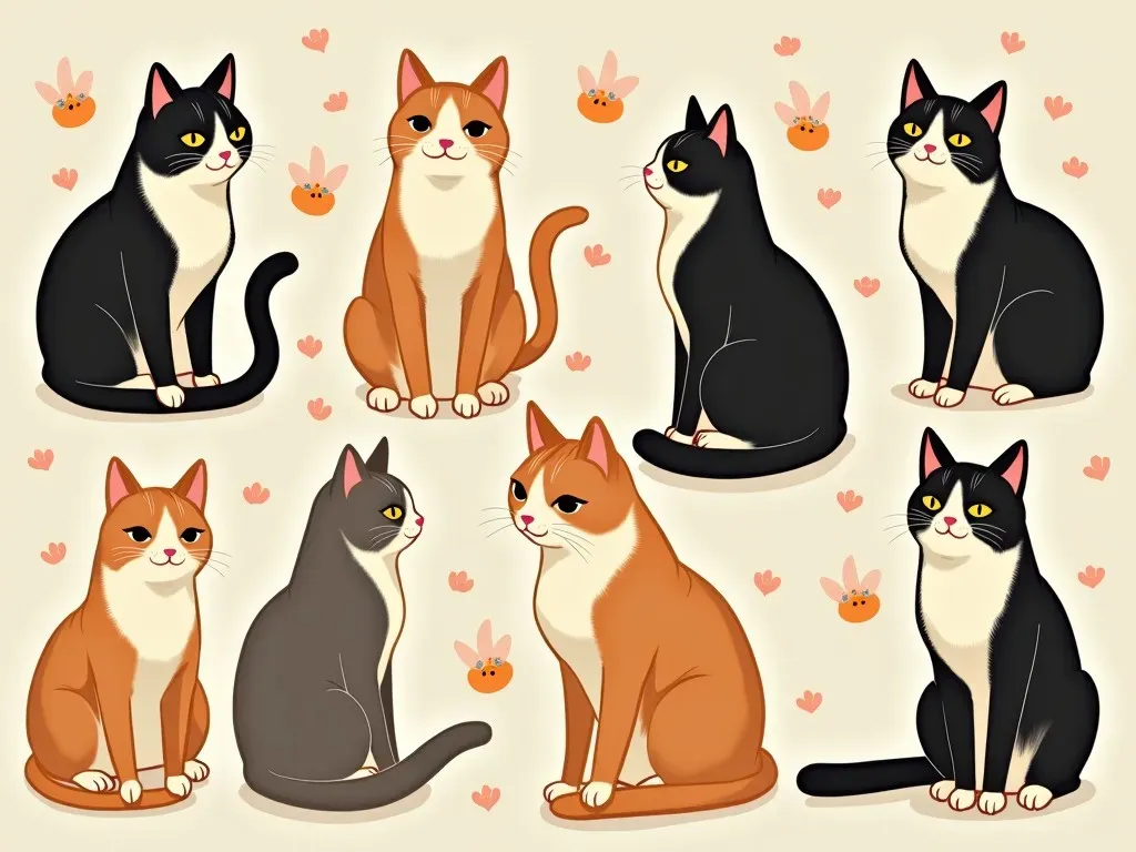 猫の座り方の参考資料
