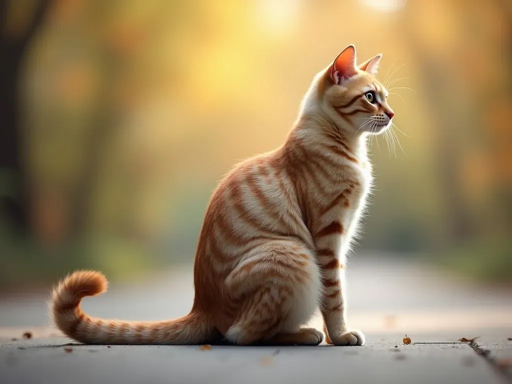 猫座る横の姿勢